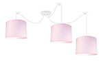 Lampa sufitowa do pokoju dziewczynki różowa regulowane abażury Pink 3xE27 Led