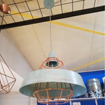 Nowoczesna lampa TAMARIS niebieska śr. 40cm