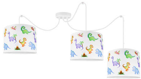 Lampa sufitowa do pokoju dziecięcego z dinozaurami