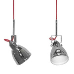 Lampa nad wyspę chrom AXE III czerwone