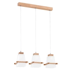 Lampa wisząca ALFA VALSA DREWNIANA 3xE27 15cm | 63008