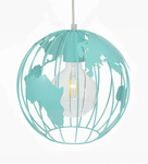 Lampa sufitowa do pokoju dziecięcego turkusowa nowoczesna Globus 1XE27 