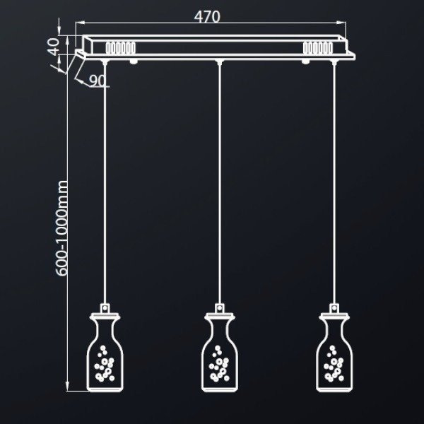 Lampa wisząca BOTTLE III LED