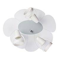 Lampa sufitowa do pokoju dziewczynki biało- szara Płatek