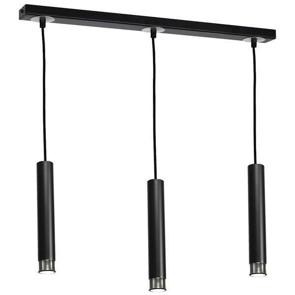 Nowoczesna lampa wisząca DANI BLACK/CHROME 3xGU10 MLP6232