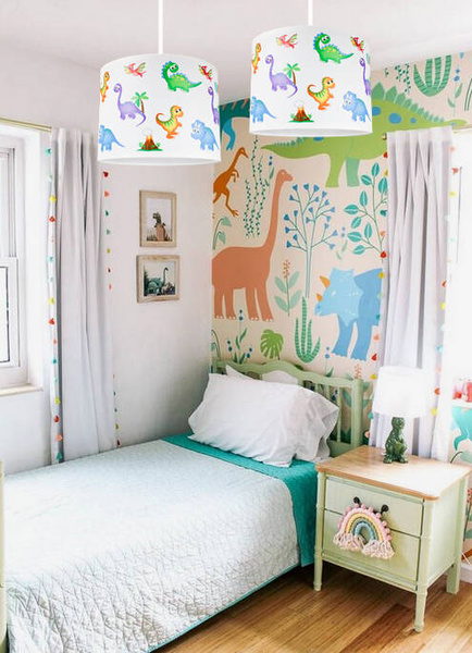 Lampa sufitowa do pokoju dziecięcego Dinozaury 3 punktowa 