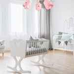 Lampa sufitowa do pokoju dziewczynki różowa w serca 3xE27