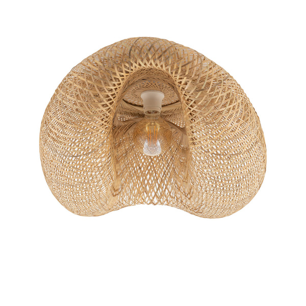 Plafon HAVANA L szer. 80cm E27 | naturalne drewno/biały
