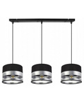 Elegancka Lampa Wisząca ze Srebrzystymi Detalami na Abażurach