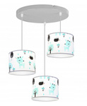 Lampa wisząca do pokoju dziecka 3-punktowa Bambi 3xE27 Led