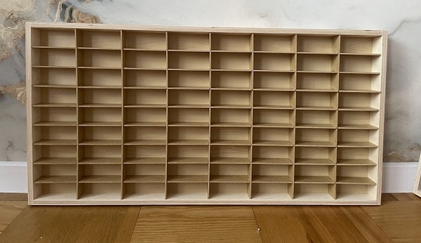 Półka na resoraki Hot Wheels drewniana organizer do pokoju dziecka naturalna 72