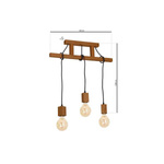Lampa Wisząca JACK, MLP4357, dąb, 3x60W E27