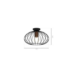 Lampa sufitowa MERIDIANO, MLP7958, czarny/brązowy, 1x60W E27