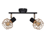 Lampa sufitowa listwa ścienna czarna złoty klosz Acrobat Candellux 92-66336 
