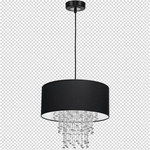 Nowoczesna lampa wisząca ALMERIA BLACK/CHROME 1xE27 MLP6431