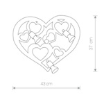 Kinkiet dziecięcy/młodzieżowy serce HEART szary/różowy