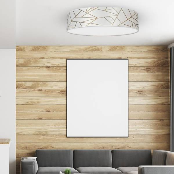 Lampa sufitowa ZIGGY WHITE, MLP7568, 60 cm, biały/złoty, 3x60W E27
