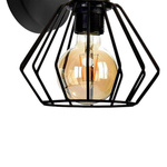 Industrialny kinkiet ULF BLACK / WOOD 1xE27 60W MLP6250