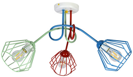 Lampa sufitowa do pokoju dziecka nowoczesna Edison Druciak 3