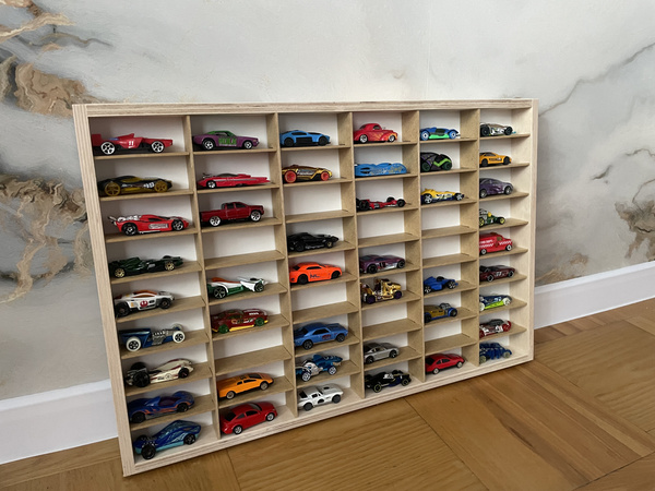 Półka na resoraki Hot Wheels drewniana organizer do pokoju dziecka 54B