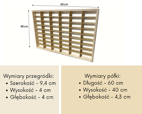 Półka na resoraki Hot Wheels drewniana organizer do pokoju dziecka 54B