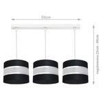 Lampa wisząca z abażurem listwa ADELLA III szer. 62cm [abażur do wyboru]