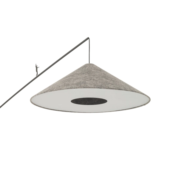 Lampa podłogowa POISE umbra gray A E27 wys.240cm dług.260cm przewód 270cm włącznik | 11767
