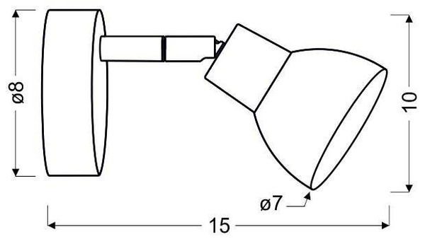 Lampa kinkiet główka okrągła 1E z przegubem KD system 1X5W biały  ROY 91-67524