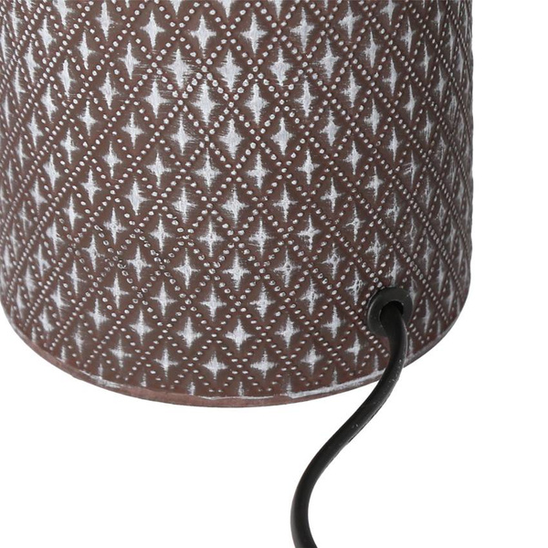 Lampa gabinetowa/stołowa/nocna INER 41-79862 ceramiczna brązowa/abażur biały 1x40W E14