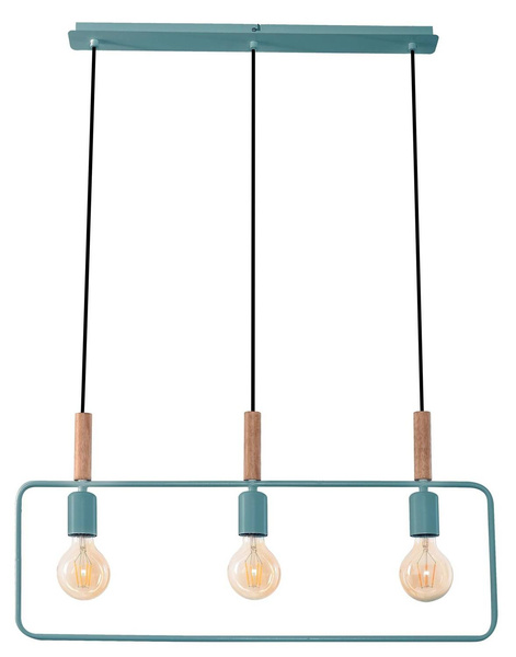 Lampa wisząca miętowa regulowana wysokość 3x60W E27 Frame 33-73754