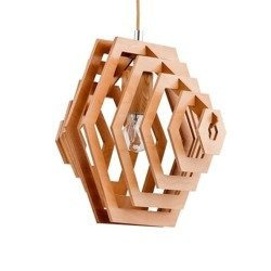 Lampa wisząca zwis DASTAN drewno śr. 45cm