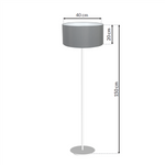 NOWOCZESNA LAMPA STOJĄCA BARI GREY 1xE27 MLP4691