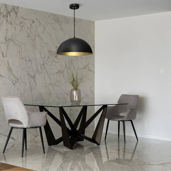 Lampa wisząca BETA, MLP7973, 45 cm, czarny/złoty, 1x60W E27