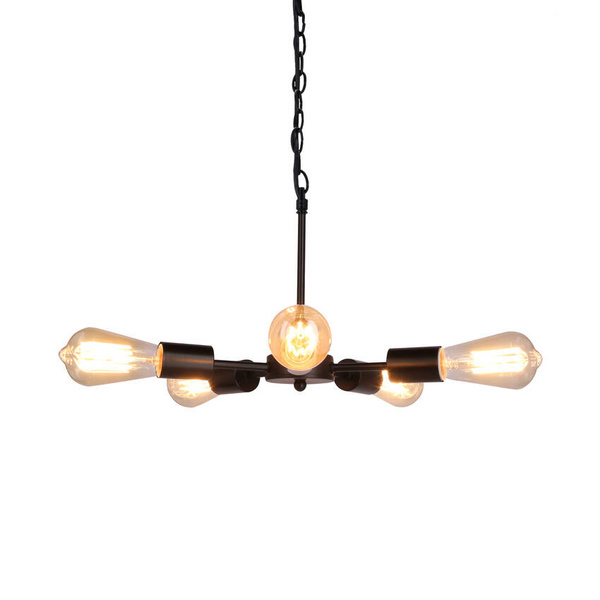 SPARTA LAMPA WISZĄCA CZARNY 5X60W E27
