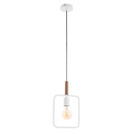 Lampa wisząca biała regulowana wysokość 60W E27 Frame 31-73563