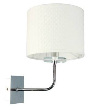 Kinkiet chromowy abażur tkany E14 40W lampa Estera Candellux 21-11473