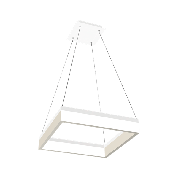 Lampa wisząca NERO WHITE 32W LED wys. 60-100cm | biała