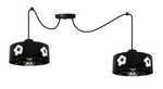 Lampa sufitowa do pokoju piłkarza czarna 3-punktowa pająk Mundial 3xE27 Led