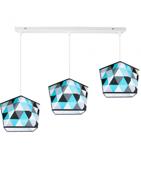 Lampa wisząca do pokoju dziecka potrójna Diament