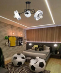 Lampa sufitowa do pokoju chłopca i dziewczynki z motywem piłkarskim Mundial Edison 3xE27 Led