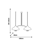 Industrialna lampa wisząca BJORN BLACK 2xE27 MLP4812