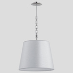 Lampa sufitowa żyrandol z abażurami EMMANUELLE chrom śr. 39cm