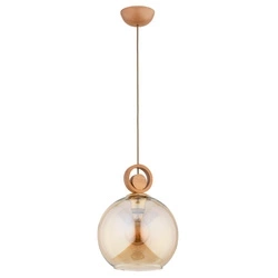 Lampa wisząca ALFA SARA BIG DREWNIANA 1xE27 25cm | 61184