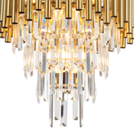 Lampa sufitowa MADISON, złoty/transparentny, 9x40W E14, ML8806