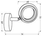 Lampa ścienna kinkiet 1X4W LED 3000K chrom AURELION 91-65247