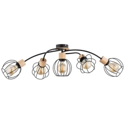 Lampa sufitowa ALFA KRABI CZARNA 5xE27 100cm | 63188
