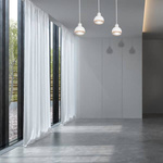 Lampa wisząca OVAL, MLP7044, biały/drewno, 3x60W E27