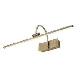 Kinkiet stalowy LED do salonu GIOTTO M | antyczny mosiądz