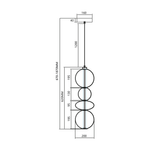 Lampa wisząca DAPHNE AMBER 36W