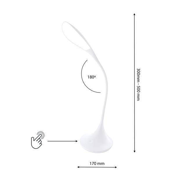 LAMPKA BIURKOWA VIPER 5,5W LED BIAŁA ML386